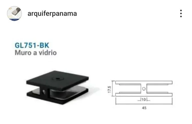 Una imagen de una abrazadera de vidrio montada en la pared de Arquiferpanama