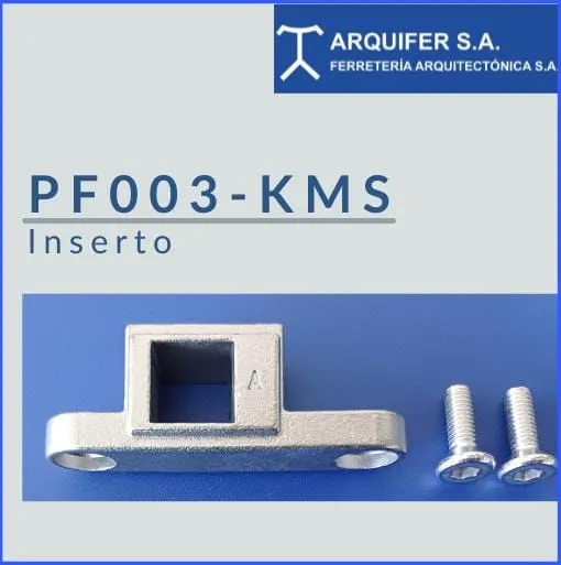 Una imagen de una pieza de metal que dice inserto.