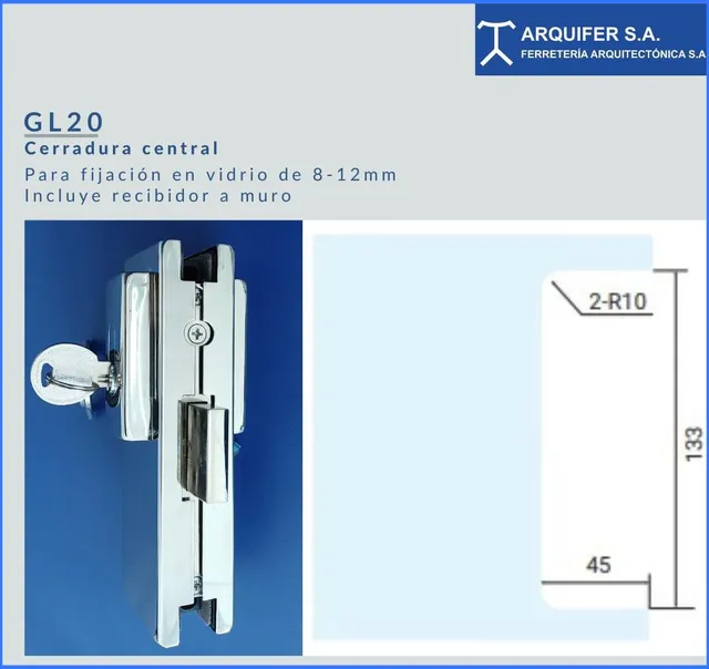 Una imagen de una cerradura de puerta que dice GL20.