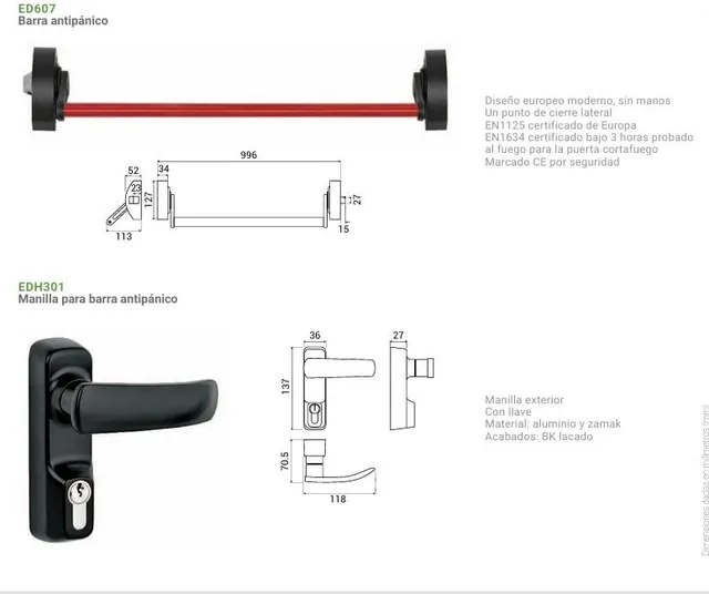 Una imagen de una manija de puerta y una cerradura de puerta.