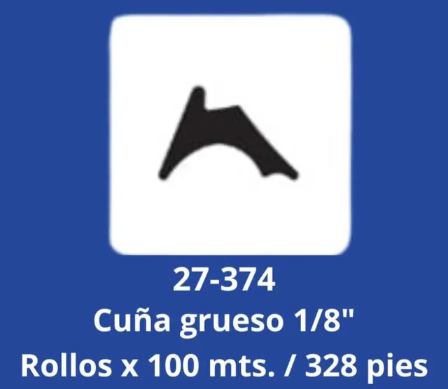 A sign that says cuna grueso 1/8 