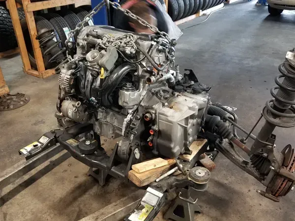 gallery engine on floor | Precision Tires Auto