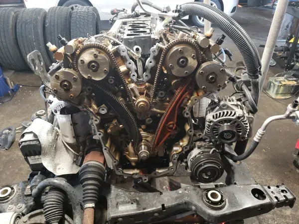 gallery engine on floor in process | Precision Tires Auto