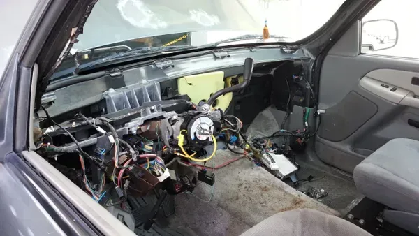 gallery inside vehicle steering wheel removed | Precision Tires Auto