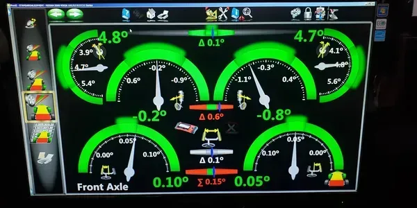wheel alignment screen | Precision Tires Auto