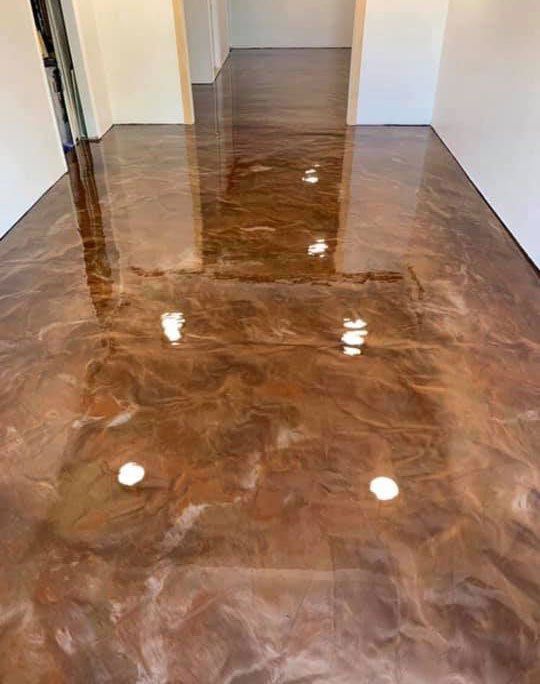 Home with Brown Epoxy Flooring