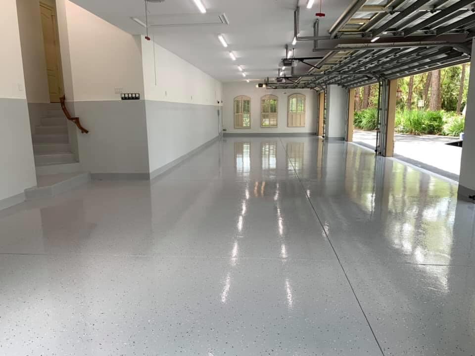 Garage with Epoxy Flooring
