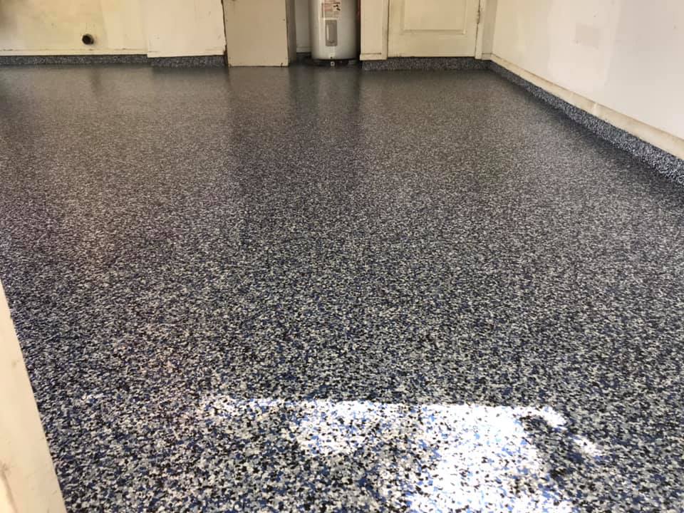 Full Flake Garage Coating on Floor
