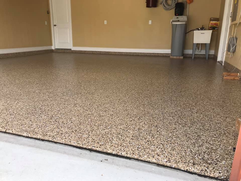 Full Flake Garage Coating on Floor