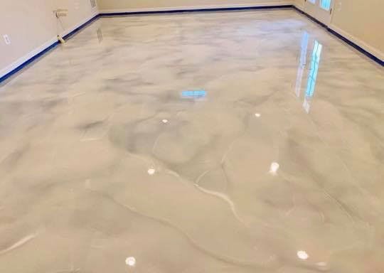 White Epoxy Flooring in Home