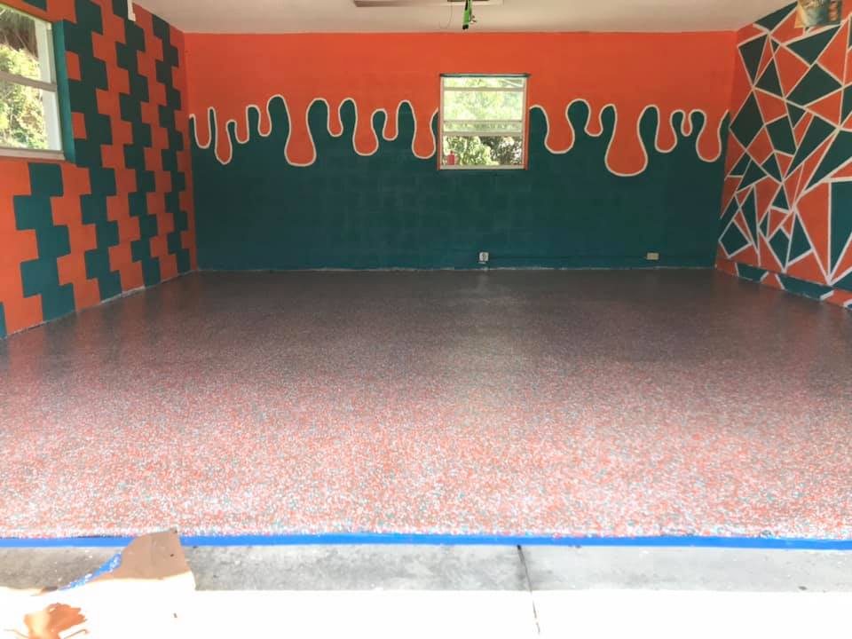 Full Flake Garage Coating on Floors