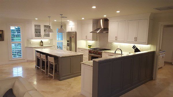 Custom Cabinet — Well Lit Kitchen Area in Vero Beach, FL