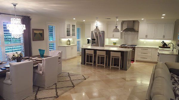 Professional Custom Cabinetry — Kitchen And Dinning Area in Vero Beach, FL