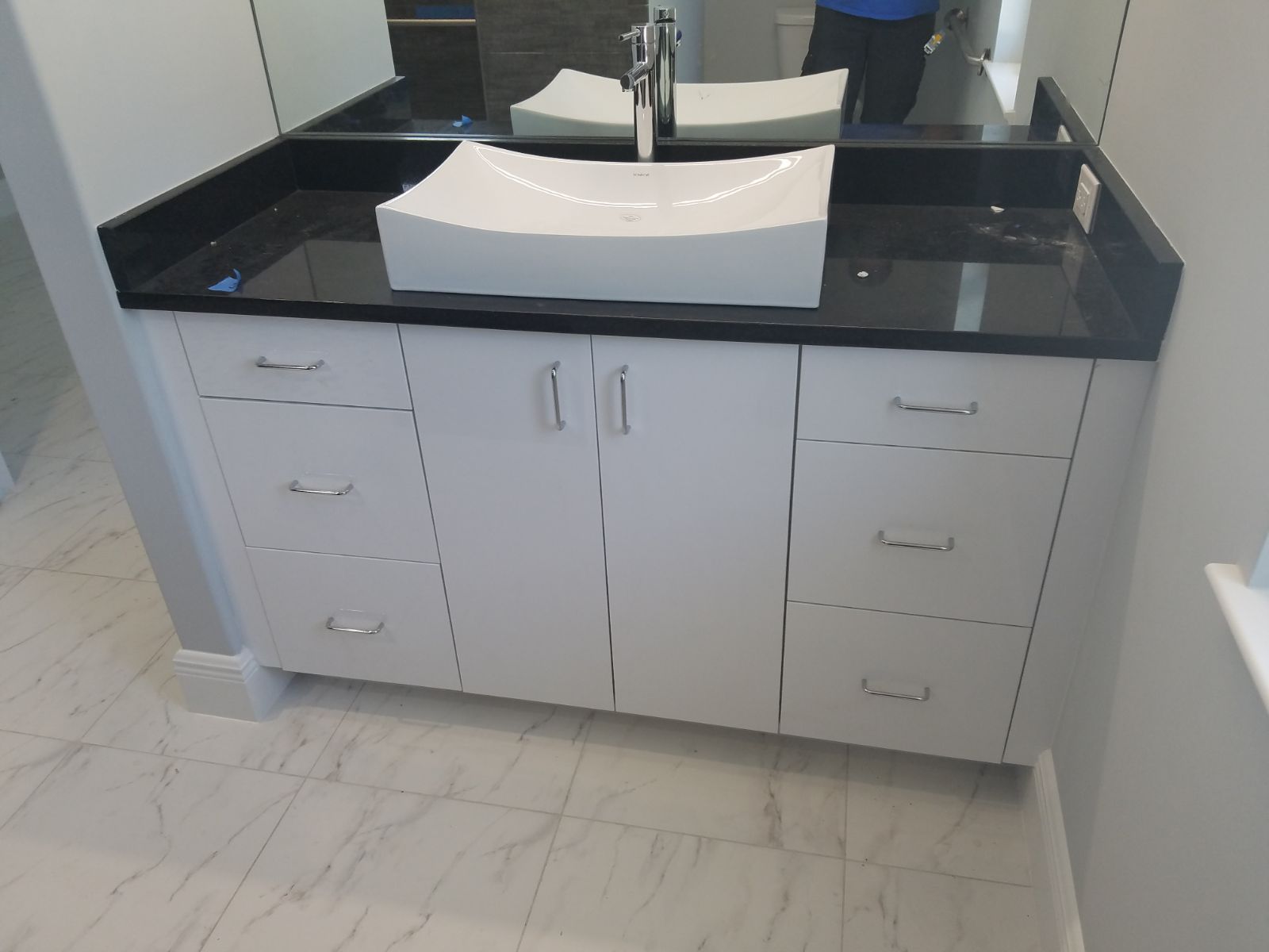 Modern Sink — White Bathroom Sink with Drawers in Vero Beach, FL