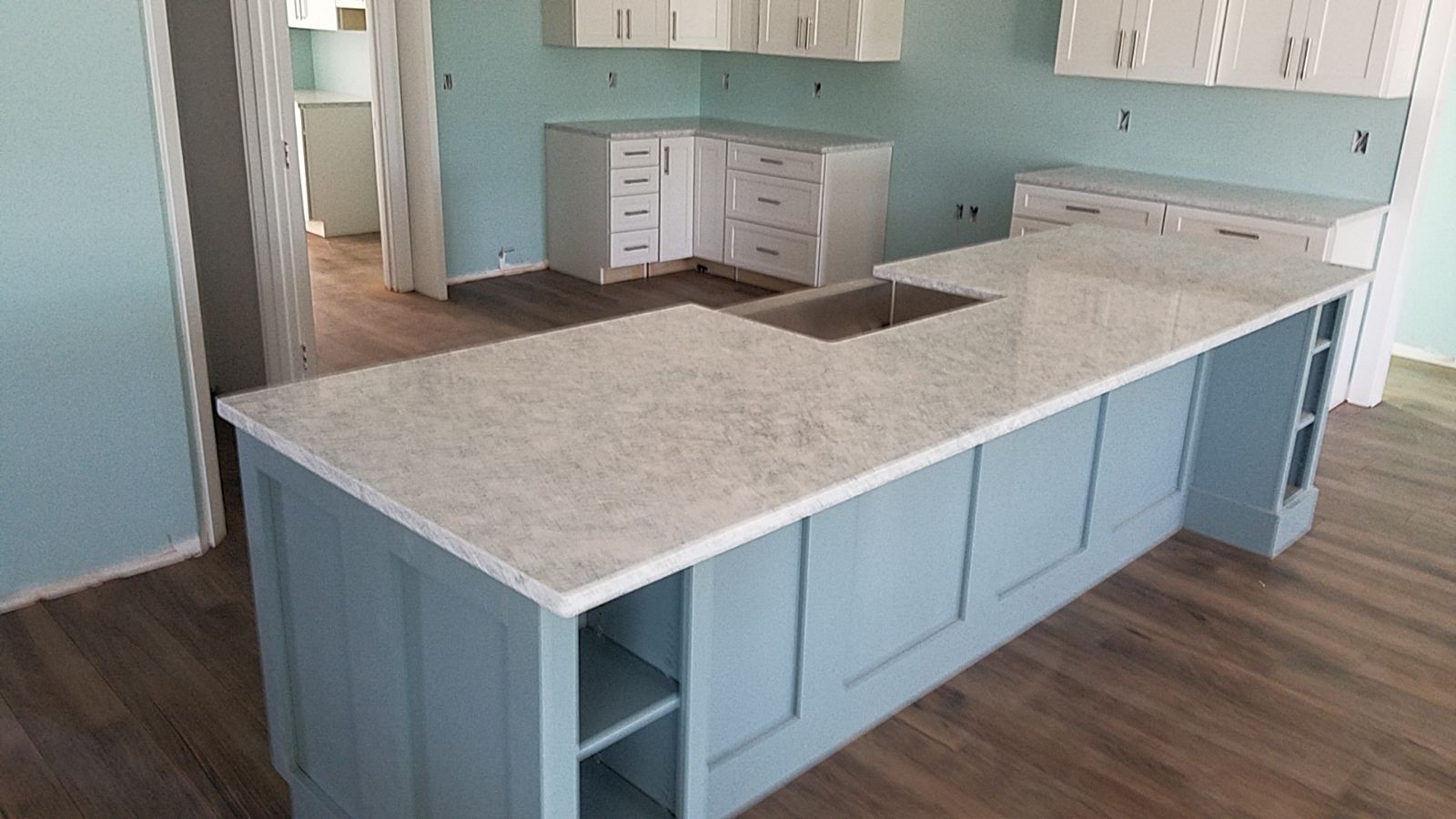 Marble Kitchen — Blue Kitchen Side in Vero Beach, FL