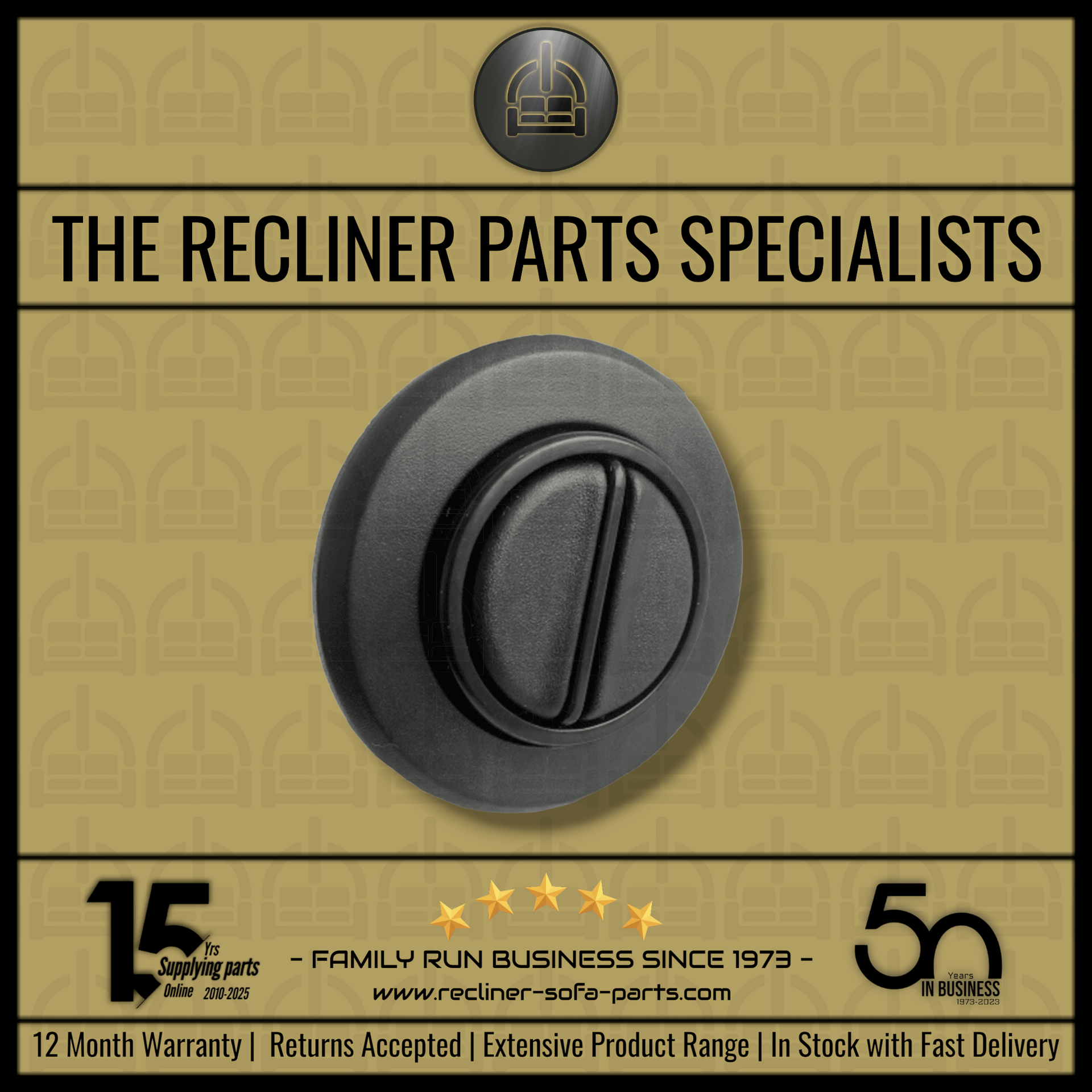 Round 2 button Recliner switch control with 5pin lead connector