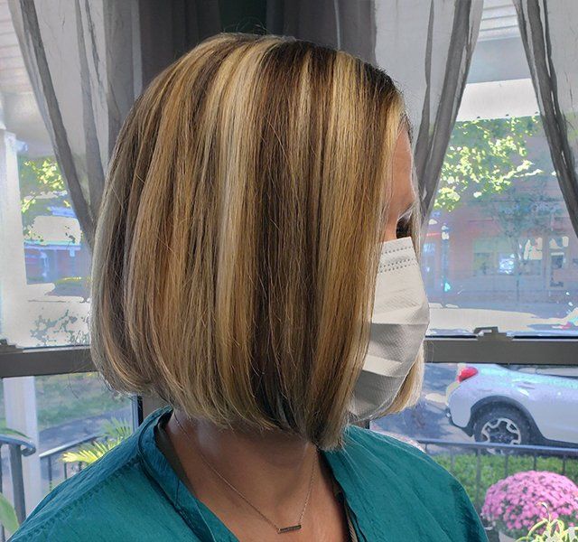 Blonde Highlights with Brown Deposits