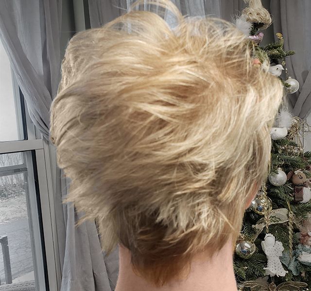 Swoopy Organic Blonde back view