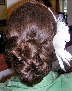 Wedding Headpiece Updo back view