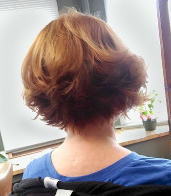 Short Wedge Hairstyle  back view