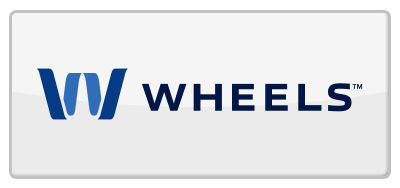 Wheels logo in blue on a white background.