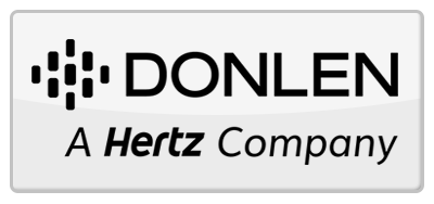 Donlen logo, a Hertz company, black text on a white background with a gradient.