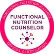 The functional nutrition alliance logo is a functional nutrition counselor official certification.