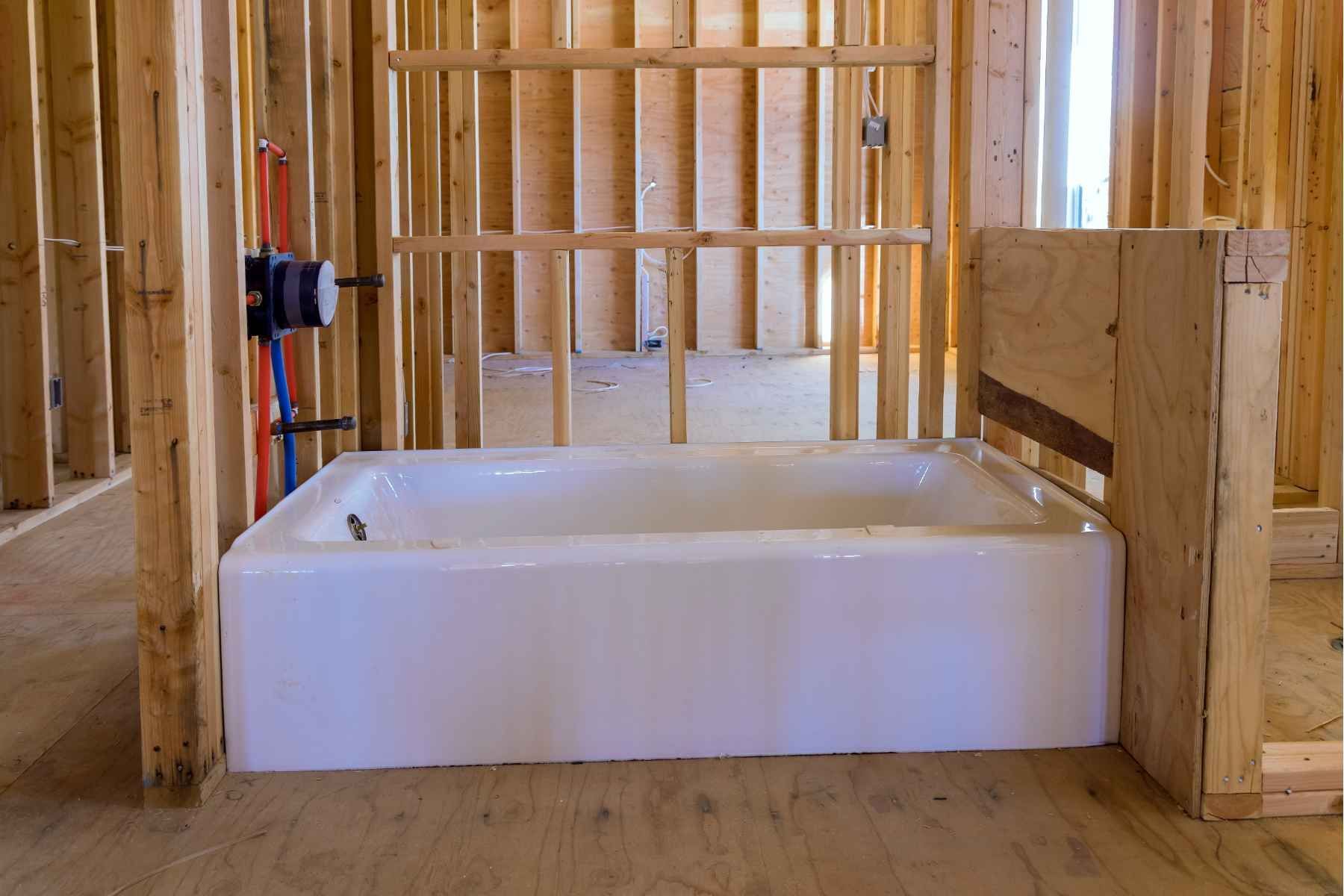 acrylic tub installation