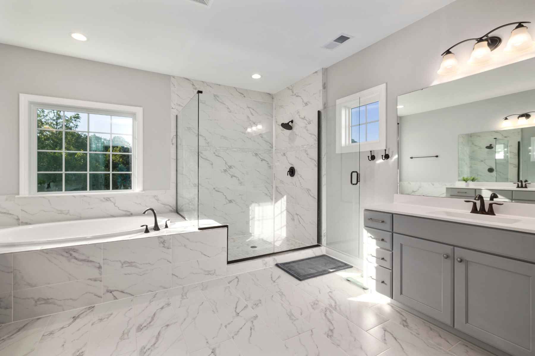 bathtub and shower