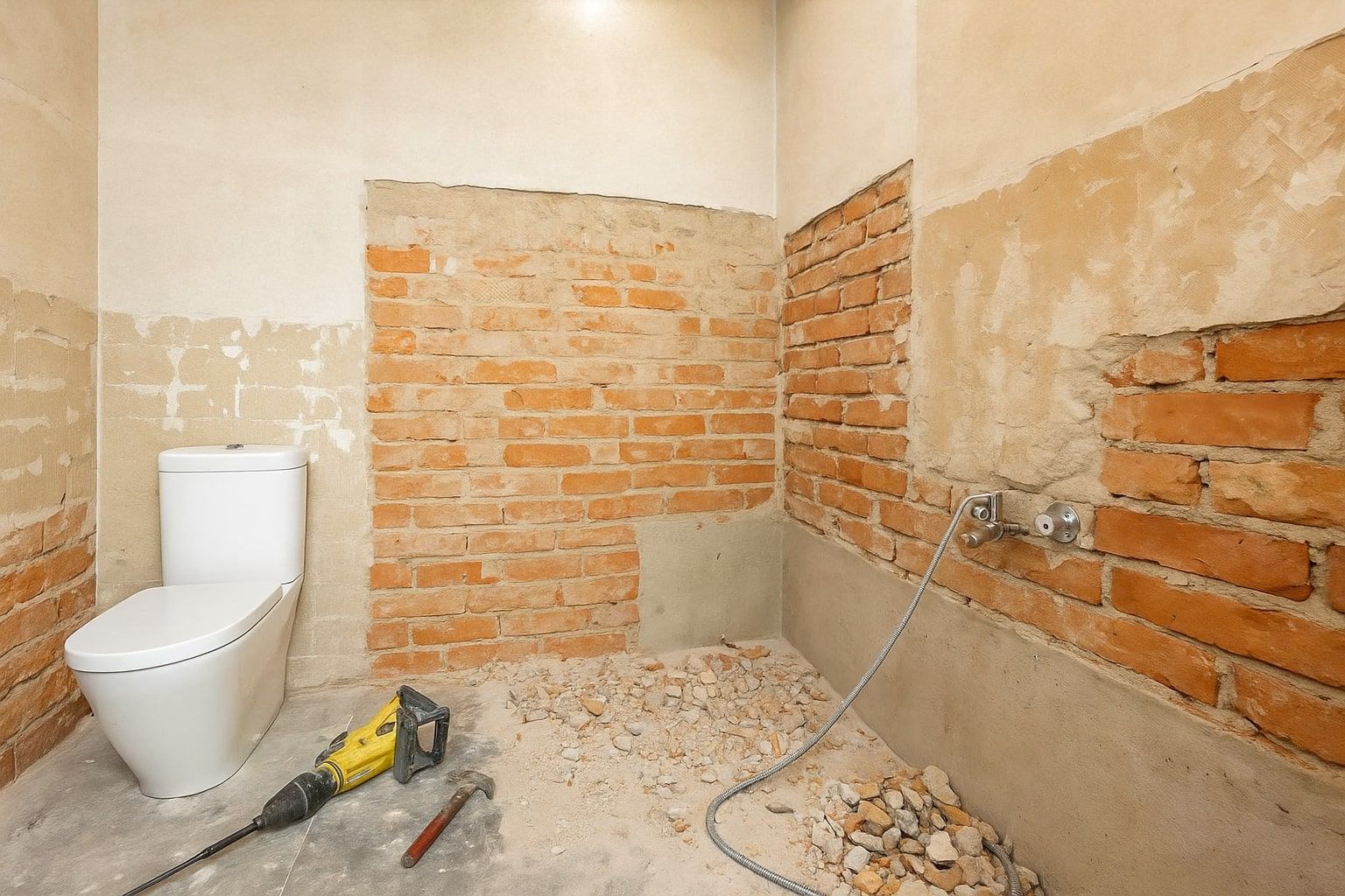 before tiling renovation