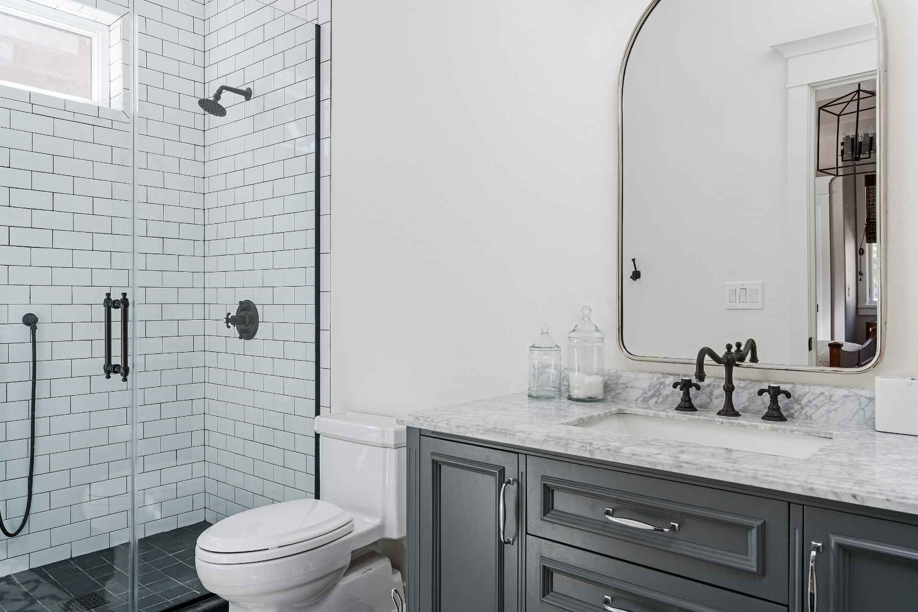 full shower area remodeling