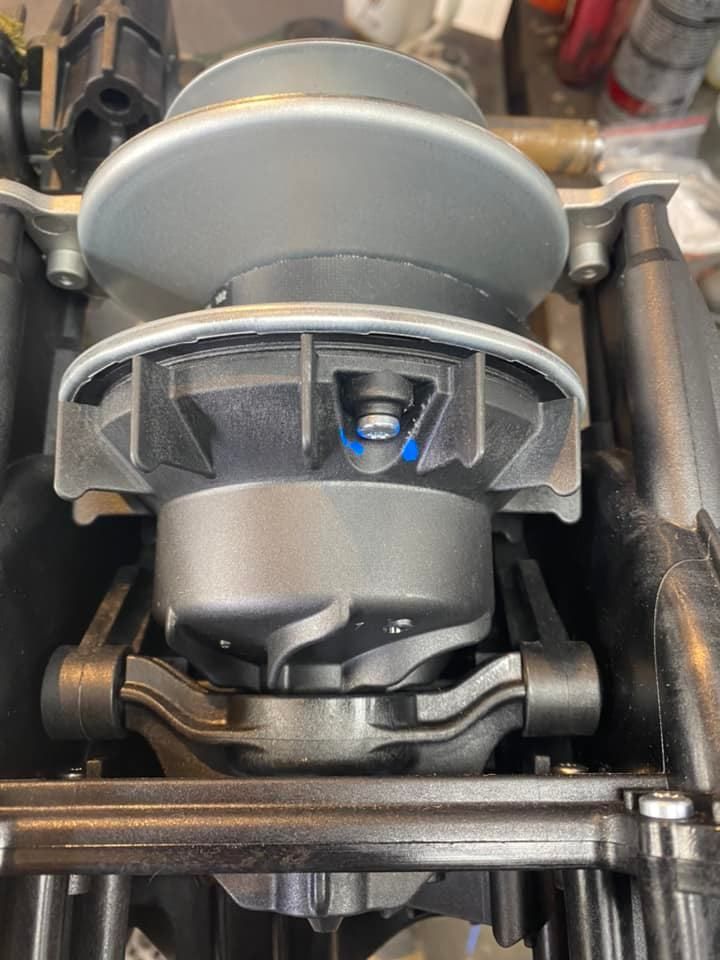 A close up of the inside of a vacuum cleaner.