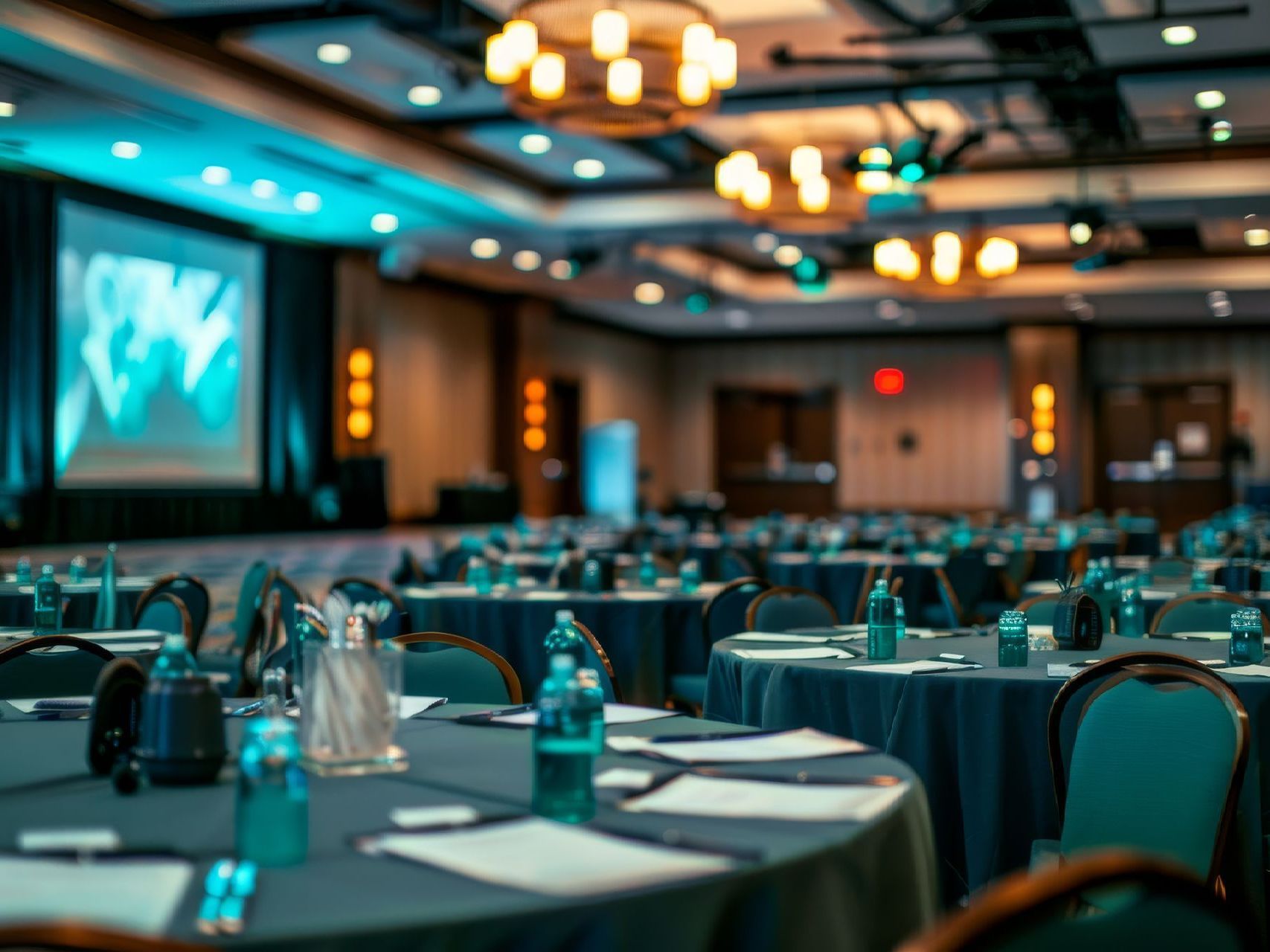 hotel meeting room, hotel banquet hall, meeting space, best set up for a conference