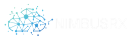 The nimbusrx logo is yellow and white on a white background.