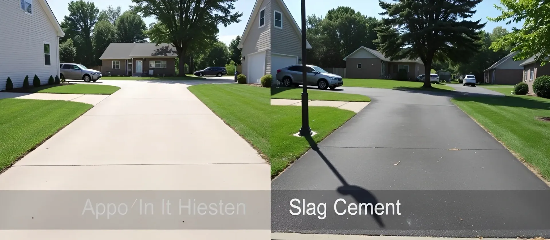 Dallas concrete driveway slag vs Portland cement