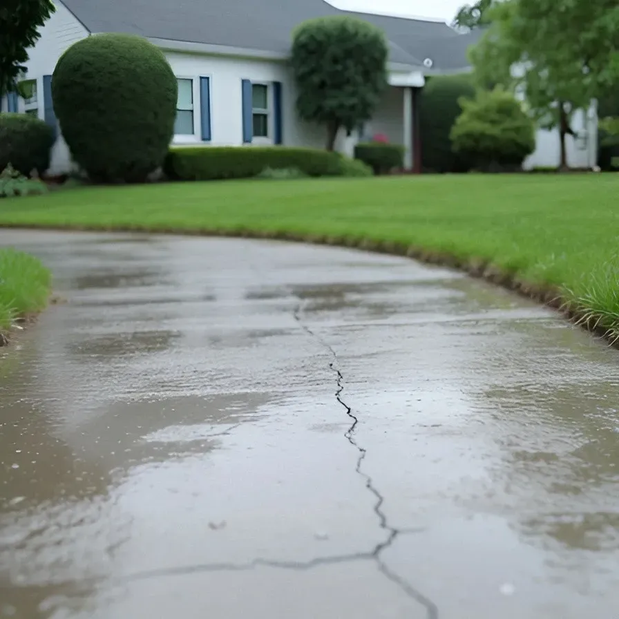 Concrete driveway permeability in Dallas, TX