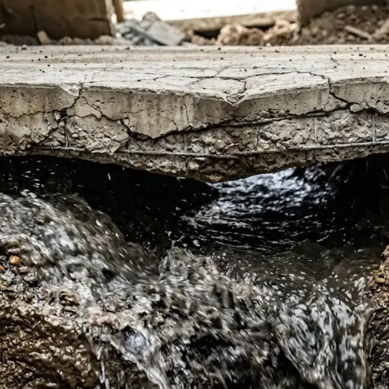 Dallas TX concrete slab cracking from subbase erosion