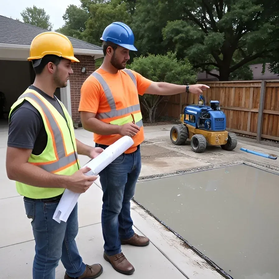 Dallas concrete contractor answering homeowner questions
