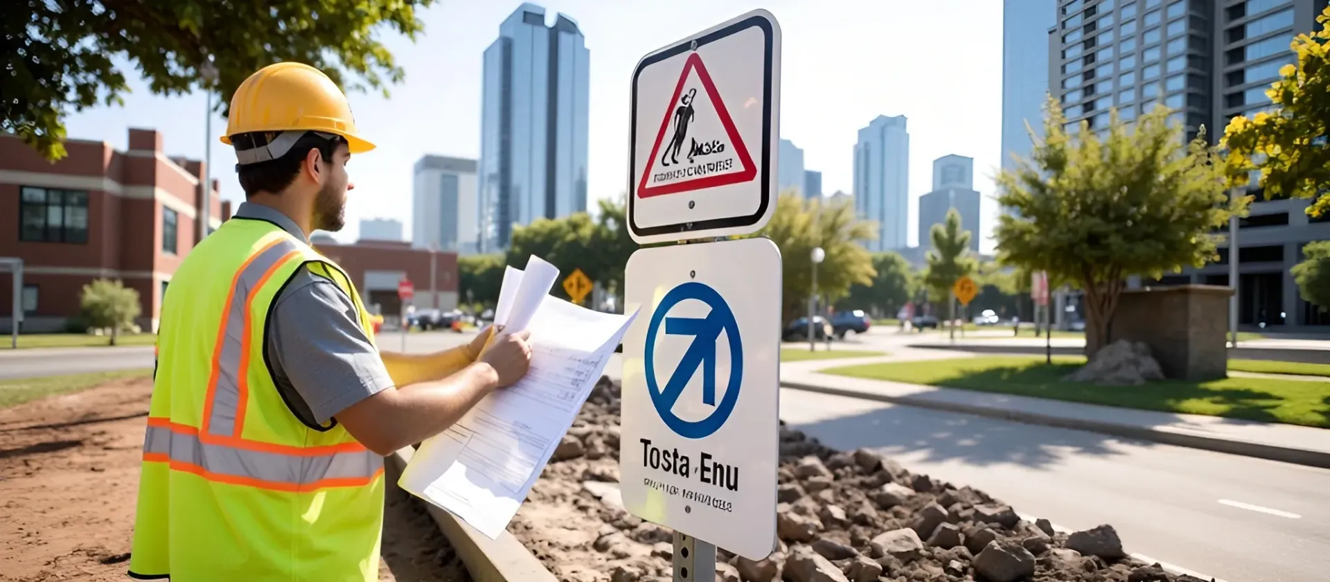 Dallas concrete permits contractor on site