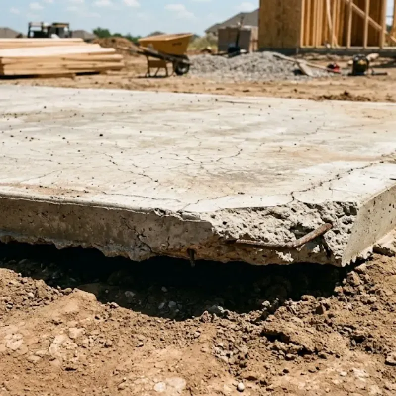 Dallas concrete slab edge curling lifting issue