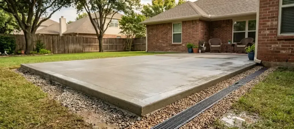Dallas concrete slab proper drainage system