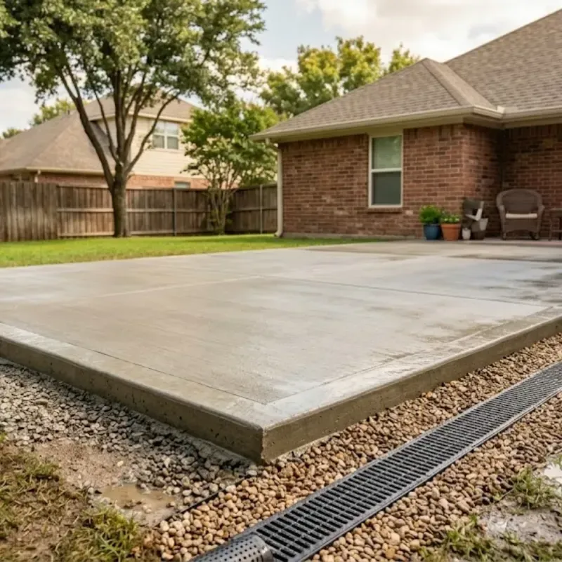 Dallas concrete slab proper drainage system