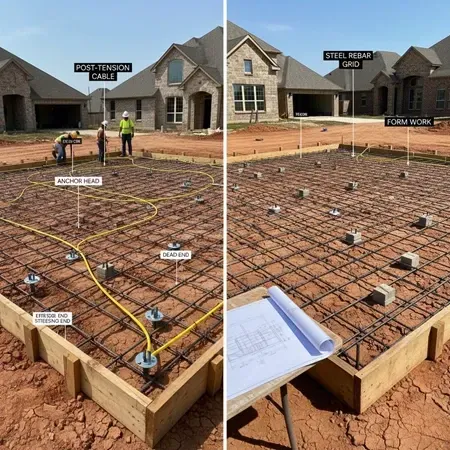Dallas post-tension vs rebar slabs