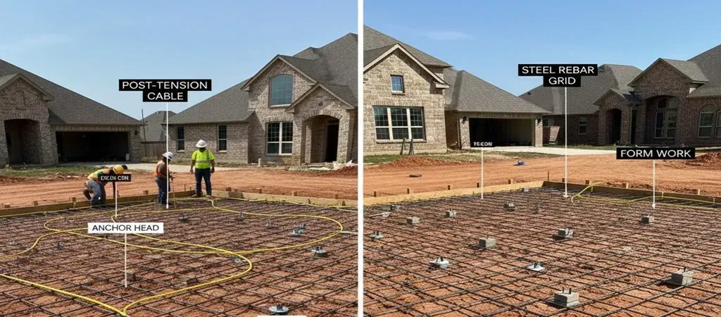 Dallas post-tension vs rebar slabs