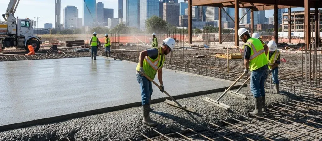Dallas structural concrete contractors building foundation
