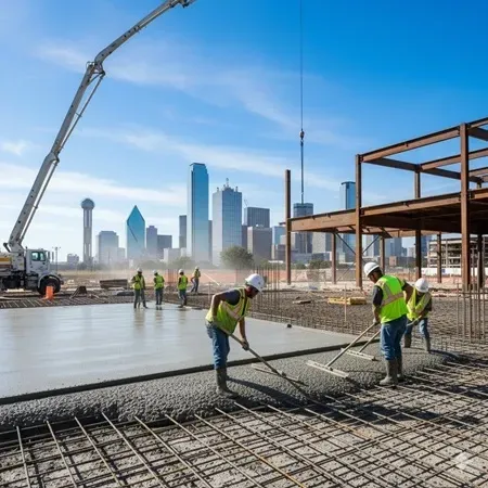 Dallas structural concrete contractors building foundation