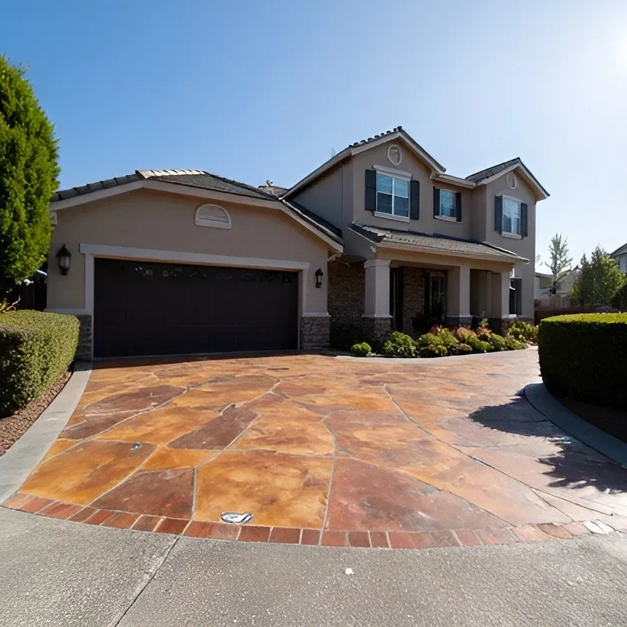 Decorative concrete driveway upgrade in Dallas