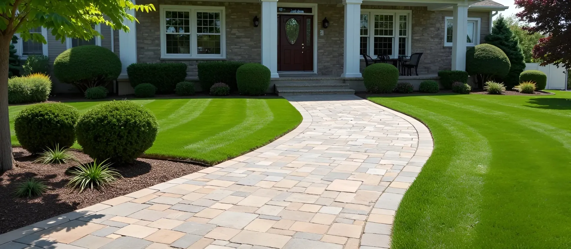 Denver front yard concrete walkway ideas