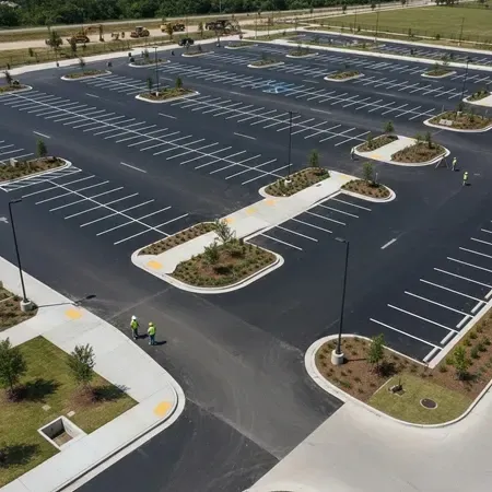 Durable ISD parking lot Dallas