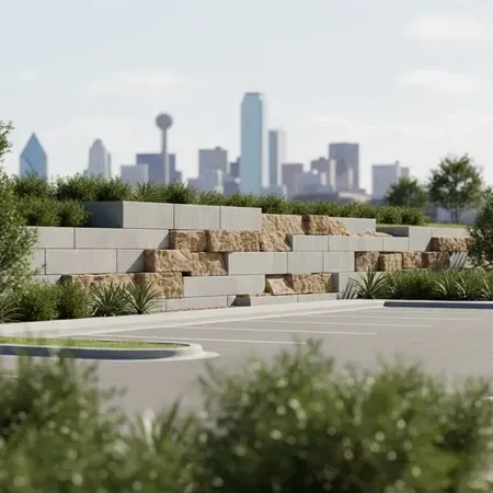 Durable commercial retaining walls Dallas TX